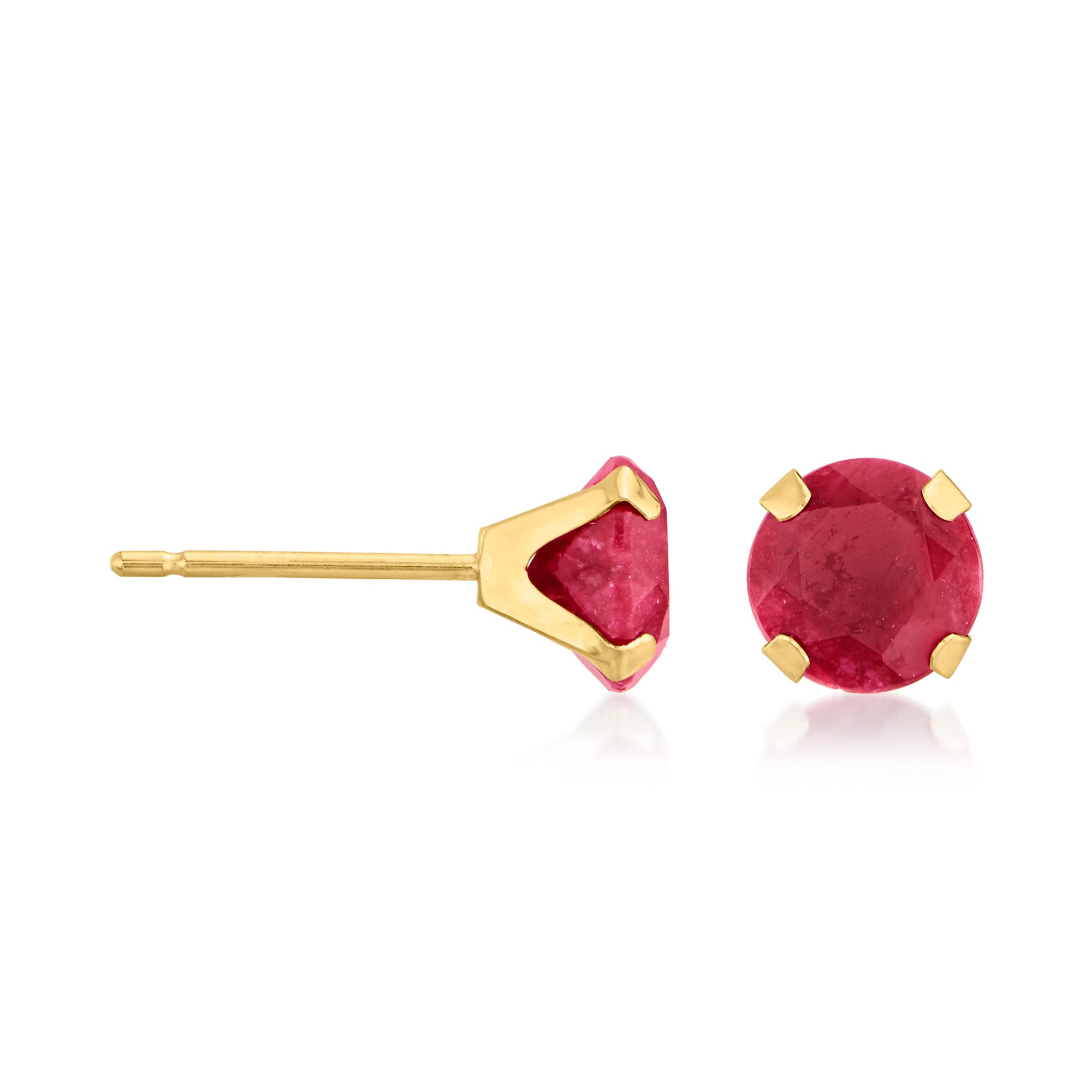 Ross-Simons 1.60 ct. t.w. Ruby Martini Stud Earrings in 14kt Yellow Gold