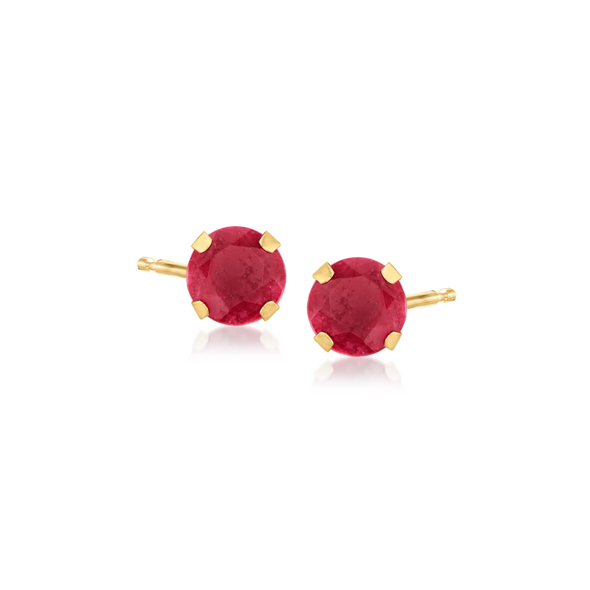 Ross-Simons 1.60 ct. t.w. Ruby Martini Stud Earrings in 14kt Yellow Gold