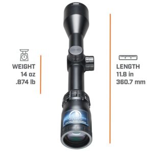 Bushnell Banner Dusk & Dawn 3-9x40 Matte Black Multi-X Reticle Riflescope with Scope Rings (3.46" Eye Relief)