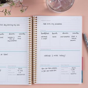 A5 Spiral - Bound Wellness Planner. 3 Months of Planning Pages. Daily Food, Movement, and Self-Care Trackers. Reflection and Celebration Pages. 6 Tabs. Sticker Sheet Included by Erin Condren.