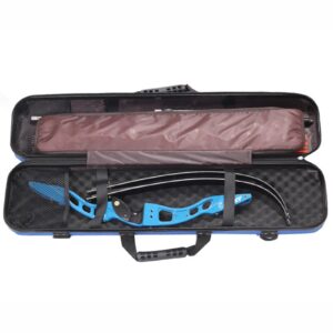 tonchean Takedown Recurve Bow Case Hard, ABS Hard Shell Recurve Bow Case, Long Bow Case Lightweight Travel Bow Case for Hunting Shooting Practice