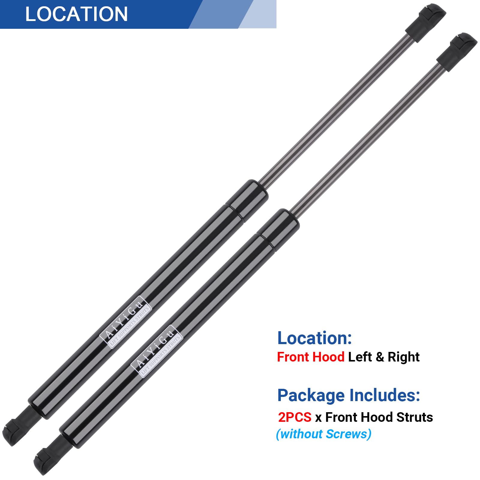 AiYiGu Front Engine Hood Struts Shocks Lift Supports Gas Springs 6489 Compatible with 2011 2012 2013 2014 Hyundai Sonata 4 Door Replacement SG367017 81161-3Q000 Set of 2 PCS (Excluding Hybrid)