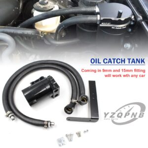 YZQPNB Oil Catch Can Passenger Side Oil Separator Tank Black Compatible with Ford F150 5.0L 2.7EB 3.5EB 2011-2021, Raptor 3.5L Ecoboost 2017-2021, Expedition 3.5L EcoBoost 2018-2021