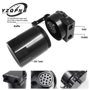 YZQPNB Oil Catch Can Passenger Side Oil Separator Tank Black Compatible with Ford F150 5.0L 2.7EB 3.5EB 2011-2021, Raptor 3.5L Ecoboost 2017-2021, Expedition 3.5L EcoBoost 2018-2021