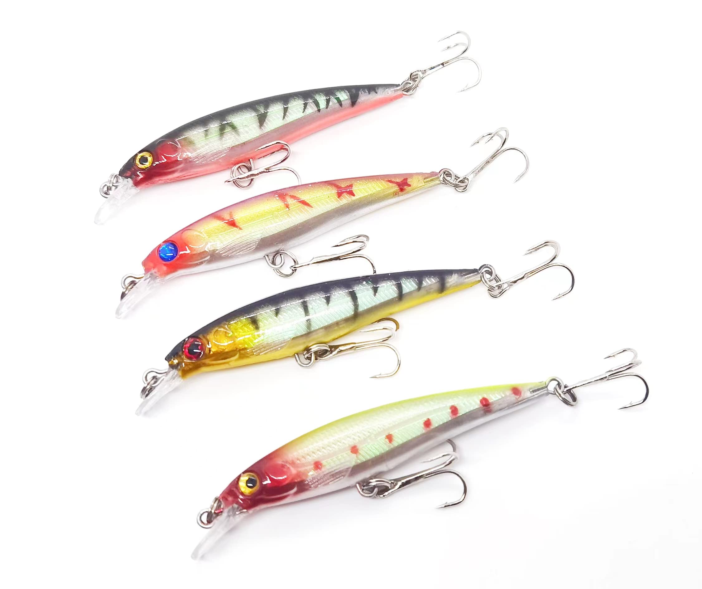 3.54 in Fishing Lures Minnow Hard Bait Slow Sinking Swimbait Fishing Tackle Kits for Bass