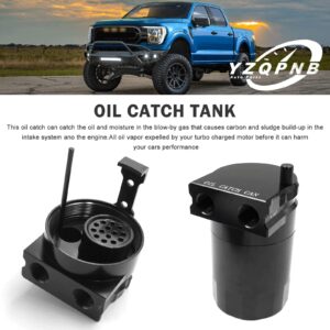 YZQPNB Oil Catch Can Passenger Side Oil Separator Tank Black Compatible with Ford F150 5.0L 2.7EB 3.5EB 2011-2021, Raptor 3.5L Ecoboost 2017-2021, Expedition 3.5L EcoBoost 2018-2021