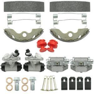 M MATI Front Brake Wheel Cylinders & Adjusters & Shoes Kit for Honda FourTrax Recon 250 TRX250 1997-2020 (Left&Right) TRX250TE/TRX250TM 45340-HB3-003 45370-HM8-B41 45350-HM8-B41