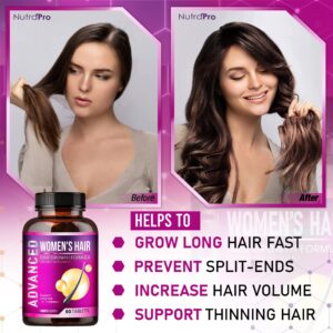 Hair Growth Vitamins for Women - Hair Vitamins for Thinning Hair for Women .Regrow & Regrowth Hair Supplement with Dht Blocker,Biotin & Saw Palmetto for Women.Volumize,Thicker,Longer Hair.