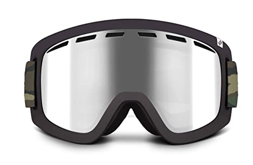 Columbia Unisex Snow Goggles UPSHOOT - Camo/Black with Silver Ion Lens