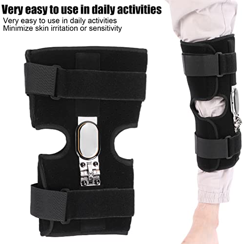 Hinged Lateral Support, Breathable Superior Rehabilitation Support Comfortable Knee Brace Knee Protection for Meniscus Injury for Ligament for Instabilities(Left leg, M)