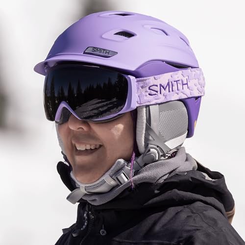 SMITH I/O MAG S Goggles with ChromaPop Lens for Women – Performance Snowsports Goggles with Easy Lens Change Technology for Skiing & Snowboarding – White Vapor + Everyday Rose Gold Mirror Lens