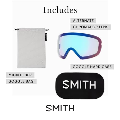 SMITH I/O MAG S Goggles with ChromaPop Lens for Women – Performance Snowsports Goggles with Easy Lens Change Technology for Skiing & Snowboarding – White Vapor + Everyday Rose Gold Mirror Lens