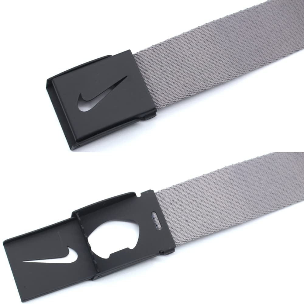 Nike Golf Men's 3-in-1 Web One-Size-Fits-Most Belts, Black/Gray/Just Do It