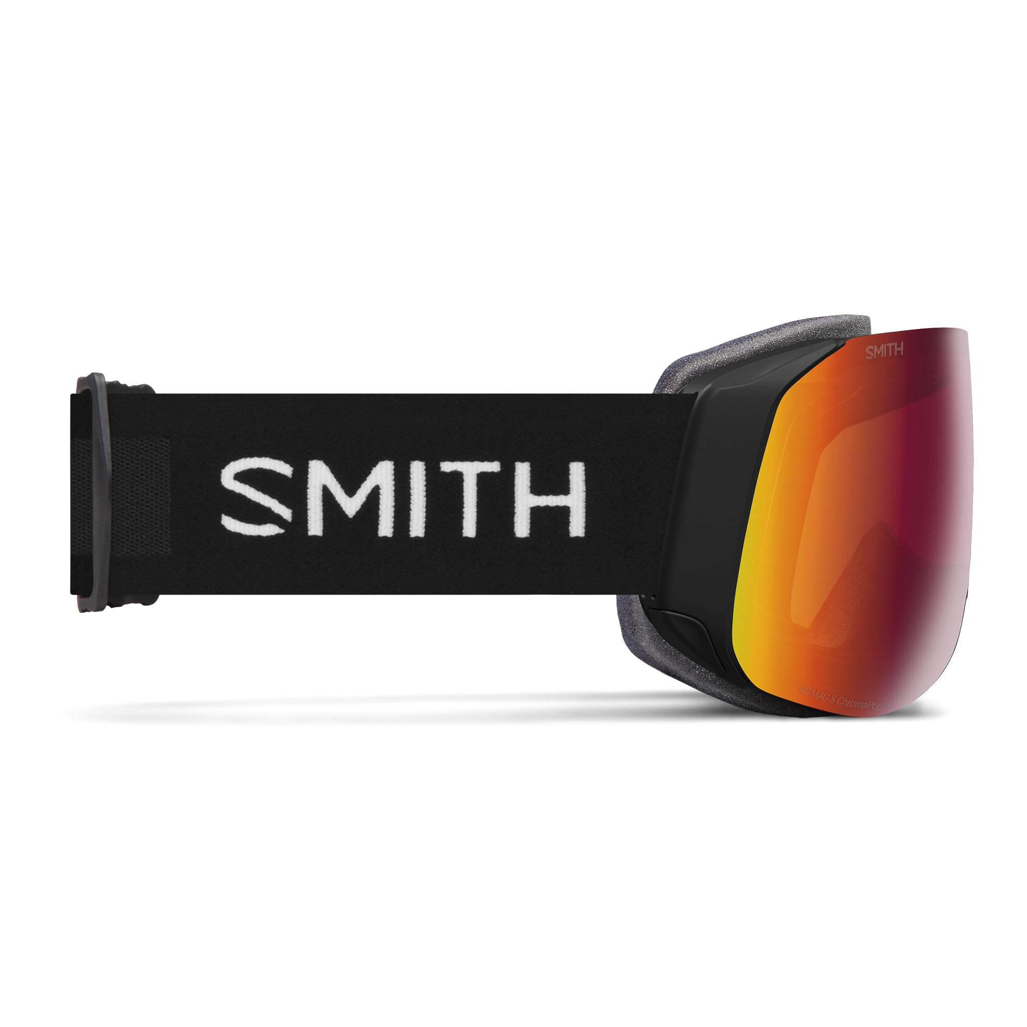 SMITH 4D MAG S Goggles with ChromaPop Lens – Performance Snowsports Goggles with Easy Lens Change Technology for Skiing & Snowboarding – for Men & Women – Black + Sun Red Mirror Lens