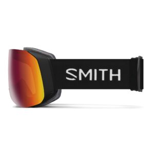 SMITH 4D MAG S Goggles with ChromaPop Lens – Performance Snowsports Goggles with Easy Lens Change Technology for Skiing & Snowboarding – for Men & Women – Black + Sun Red Mirror Lens