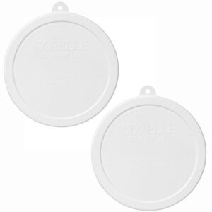 corelle 418-pc white cereal bowl plastic lid (2-pack)