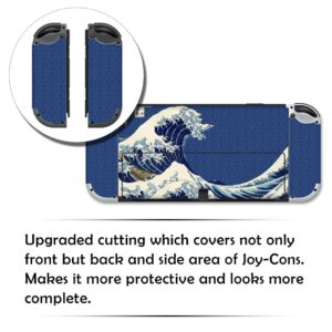 TANOKAY Sticker Wrap Vinyl Decal Pre-Cut Skin | Art Great Wave | Compatible with Nintendo Switch OLED (2021 Model)