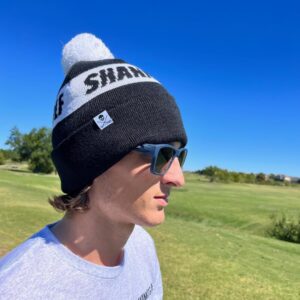 SHANKITGOLF Golf Beanie Hat Pom Pom Winter Golf Cap Black