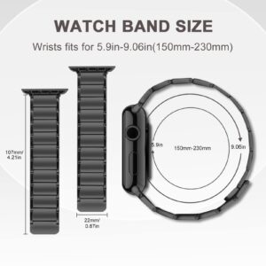 ORIbox Compatible with Apple Watch Bands 45mm 44mm 42mm,Metal Stainless Steel Band,High-Grade Adjustable Strap Magnetic Wristband for iWatch Series SE 8 7 6 5 4 3 2 1 for Women Men