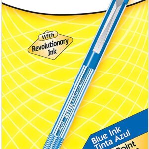 PILOT The Better Ball Point Pen Refillable & Retractable Ballpoint Pens, Fine Point, Blue Ink, 6 PACK