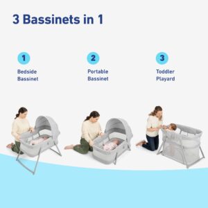 Graco® DreamMore™ 3-in-1 Portable Bassinet & Travel Crib, Beau