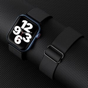 ORIbox Compatible with Apple Watch Bands 45mm 44mm 42mm, Adjustable Elastic Nylon Woven Loop Wristband for iWatch Series SE 8 7 6 5 4 3 2 1 for Women Men