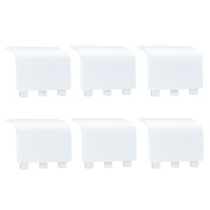 Mcbazel Battery Cover for Xbox Series X/S, Universal Replacement Battery Back Shell Door Lid Repair Part for Xbox Series S/X Controller (6 Packs) - White (NOT for Xbox One/Elite 1&2 Controllers)