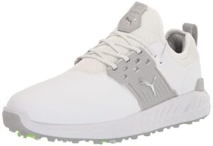 puma men's ignite articulate golf shoe, white silver/high-rise, 10.5