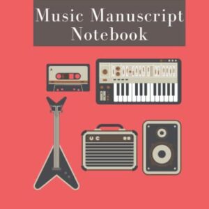 Music Manuscript Notebook – 12 staves: Composition Notebook For Kids |Manuscript Paper With 12 Staves For Beginners and Intermediate |Gift For Musical ... Musician, Music Producer, writer supplies|