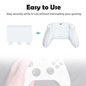 Mcbazel Battery Cover for Xbox Series X/S, Universal Replacement Battery Back Shell Door Lid Repair Part for Xbox Series S/X Controller (6 Packs) - White (NOT for Xbox One/Elite 1&2 Controllers)