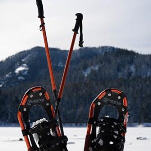 Lightweight Aluminum Frame Snowshoes with Dual Ratchet Bindings, Nylon Heel Strap, HDPE Decking, Includes Heavy Duty Carry Bag, Available in Adult and Kids Sizes