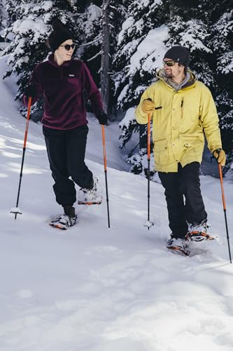 Lightweight Aluminum Frame Snowshoes with Dual Ratchet Bindings, Nylon Heel Strap, HDPE Decking, Includes Heavy Duty Carry Bag, Available in Adult and Kids Sizes