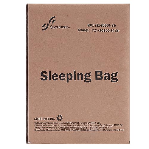 Sleeping Bags for Adults, Sportneer Sleeping Bag 3-4 Season Warm Weather Waterproof Lightweight Camping Sleeping Bag for Camping Backpacking Hiking Outdoor Travel