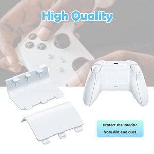 Mcbazel Battery Cover for Xbox Series X/S, Universal Replacement Battery Back Shell Door Lid Repair Part for Xbox Series S/X Controller (6 Packs) - White (NOT for Xbox One/Elite 1&2 Controllers)