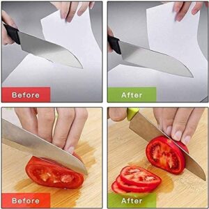 Dongng Knife Sharpener, Professional Kitchen Chef 3 Slot Design, Easy Sharpening, Slip Resistant Grip, Safely Sharpen Knives, Restore Dull Knife for A Sharp Edge Non-Slip Portable