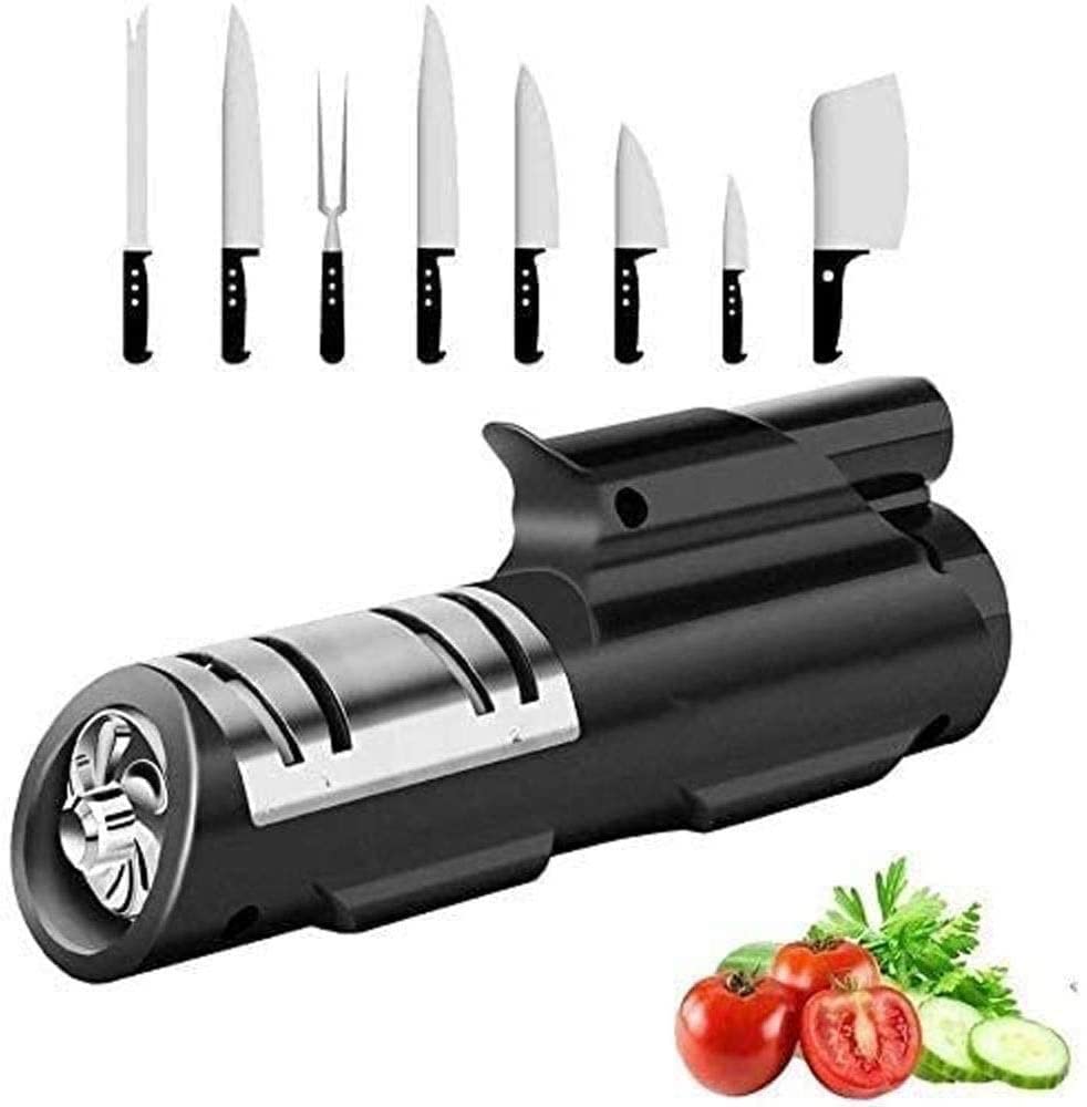 Dongng Knives Sharpener, Kitchen Professional 4 in 1 Blade Sharpening Tool, Tungsten Steel/Diamond, Polish & Grind Out A Sharp & Bling Knife, Chef's Best Choice Non-slip and portable