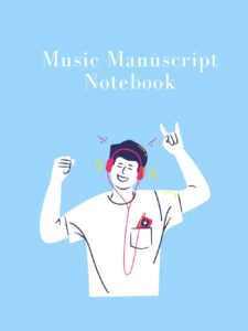 music manuscript notebook – 12 staves: composition notebook for kids |manuscript paper with 12 staves for beginners and intermediate |gift for musical ... musician, music producer, writer supplies|