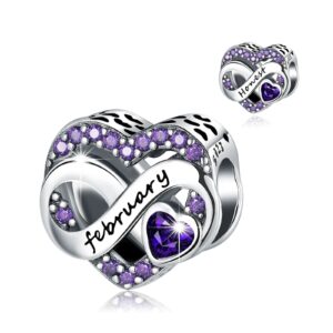 dazlily birthstone charms 925 sterling silver love heart charms