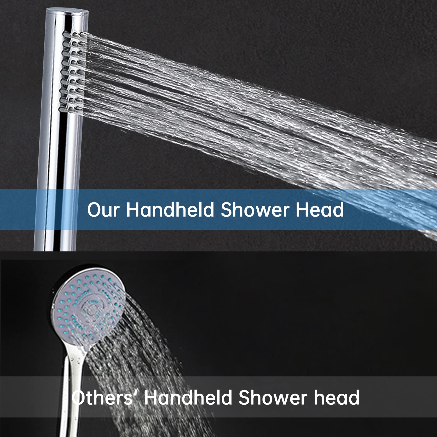 G-Promise All Metal Dual Shower Head Combo | 8" Rainfall Shower Head, Handheld Shower Wand | Smooth 3-way Diverter | with Adjustable Extender - An Upgrade of Shower Experience (Polished Chrome)