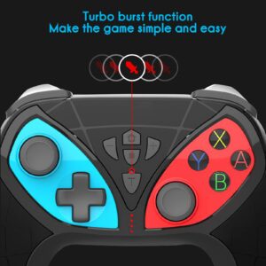 Switch Controllers, Wireless Controller for Nintendo Switch/Lite/OLED Controller with a Mouse Touch Feeling on Back Buttons, Extra Switch Pro Controller with Wake-up,Programmable, Turbo Function (Black)