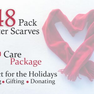 48 Pack Winter Scarves, Warm Winter Fleece Scarf Bulk Wholesale Donation Unisex Men Women (Assorted Colors)