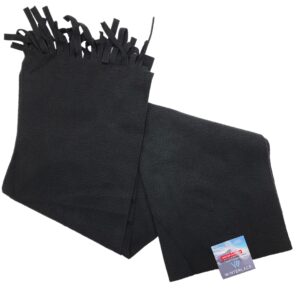 48 Pack Winter Scarves, Warm Winter Fleece Scarf Bulk Wholesale Donation Unisex Men Women (Black)