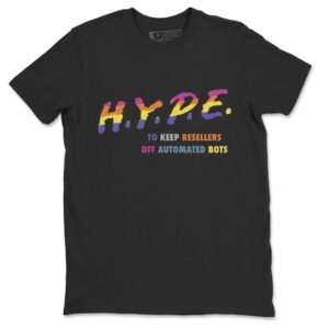 Hype 9 Retro Change The World Multi Design Printed Sneaker Matching Shirt (Black/L)