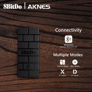 8BitDo USB Wireless Controller Adapter 2 Converter Dongle for Switch/Switch OLED,Steam Deck,Windows,Raspberry Pi, macOS, PS5/PS4/PS3 Controller,Xbox Series X/S,Xbox One Bluetooth Controller OTG Cable