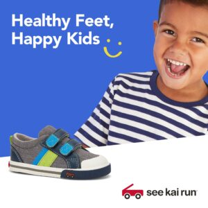 See Kai Run - Anker Water-Friendly Active Shoe for Little Kids, Gray/Multi, Little Kid 11