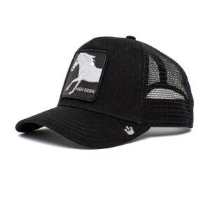 goorin bros. the farm unisex baseball trucker hat, black (ride high), one size