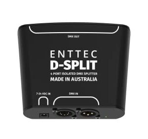 Enttec D-Split 70578 DMX 4 Port Isolated Splitter / Isolator (3/5-Pin)