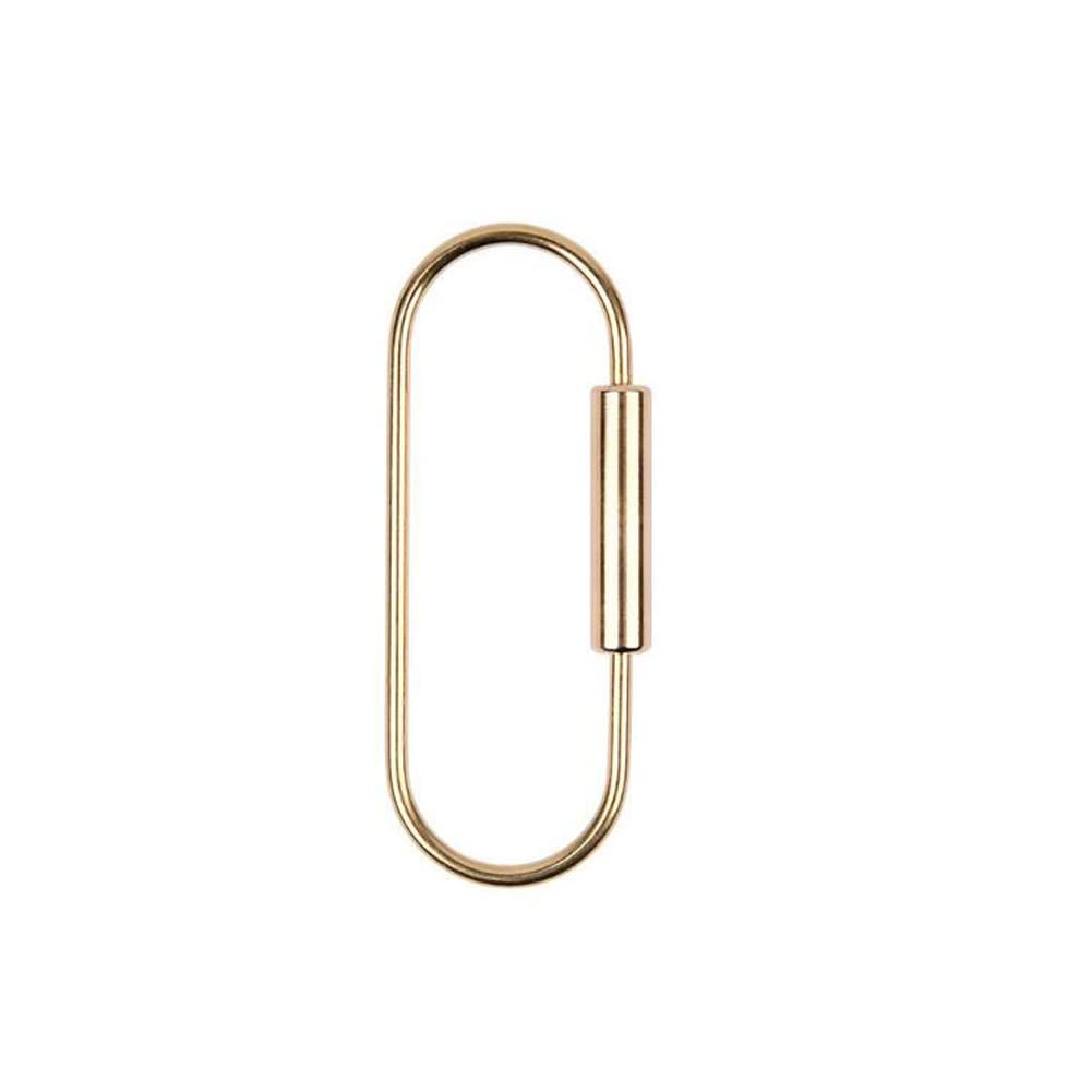 ARFUKA Keychain Brass Screw Lock Keychain Ellipse Shape Key Holder Unisex Key Organizer Keyring Birthday Christmas Wedding Valentine's Day Gift for Men and Women