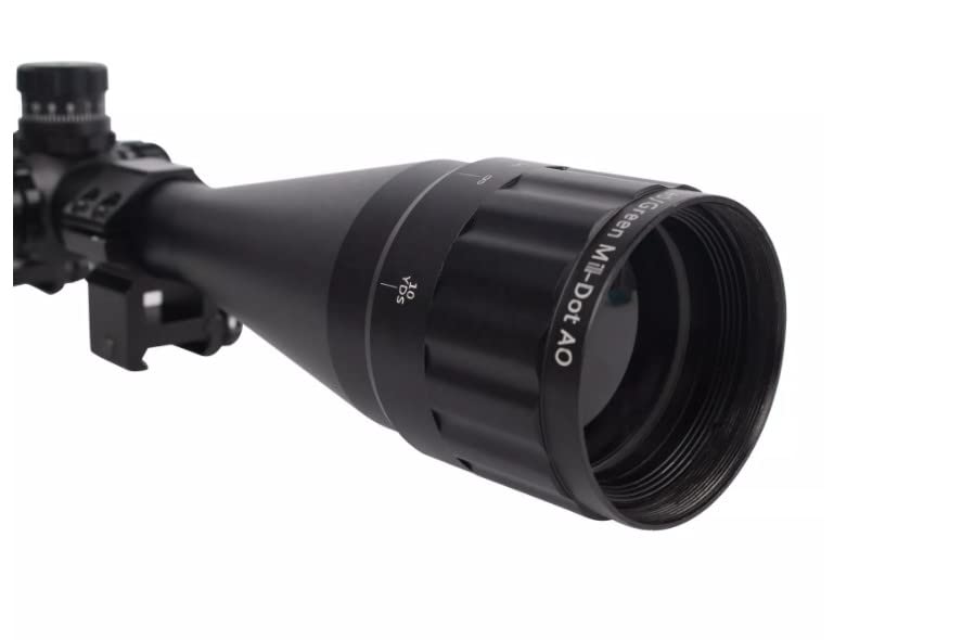 MYMY Premium Quality, 6 24x50mm AOL Scope W Front AO Adjustment. Red/Green mil dot Reticle with Black