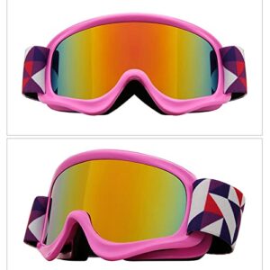 DIJIAMU Ski Goggles Anti-Glare Children Snow Sports Skiing Eyewear Kids Winter Windproof UV400 Ski Glasses Boys & Girls Anti-Fog Snowboard Goggles Snowboard Goggles (Color : Blue)